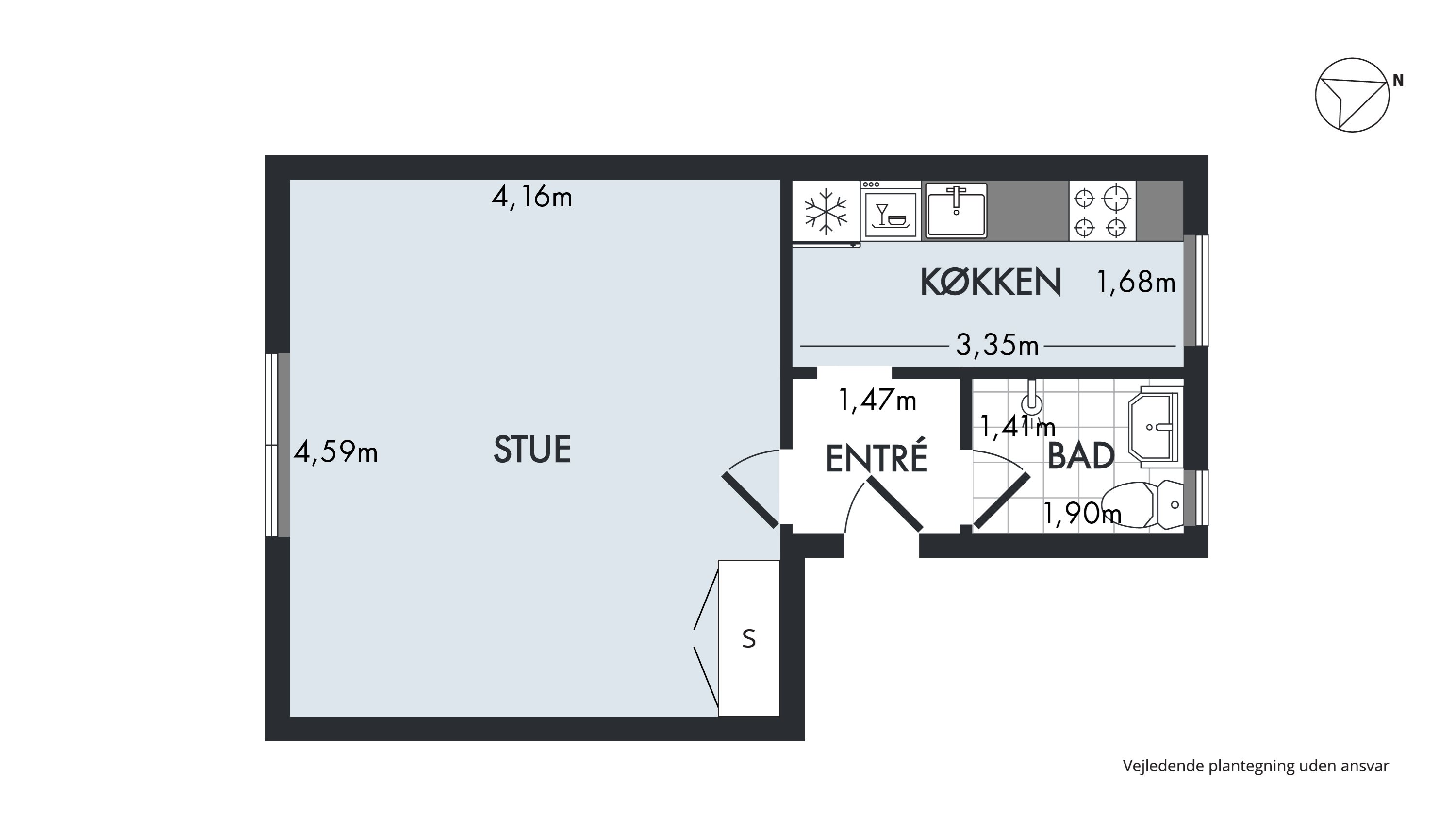 Sankt Peders Gade 15A, 1. th., 9400 Nørresundby