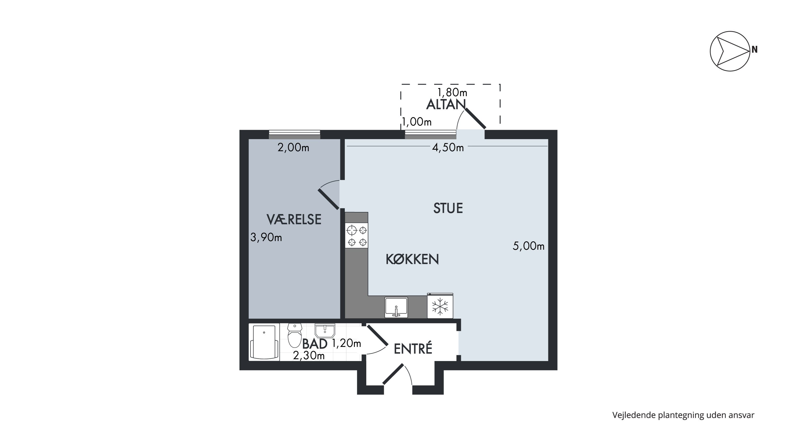 Gammel Køge Landevej 220B, 2. mf., 2650 Hvidovre
